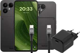 Fairphone 6 256GB Zwart 5G + Compleet Accessoirepakket