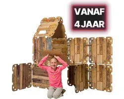 Fantasy Forts Large Set - Speelhuisje - 4 tot 12 jaar - 16 Platen - 16 Clips - 36 Klittenband stukjes - Hut bouwen - Bouwpakket kinderen