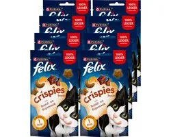 Felix Crispies - Kattensnacks - Kattensnoepjes - Rund & Kip - 8 x 45 g