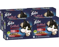 Felix Dubbel Zo Lekker in Gelei - Kattenvoer Natvoer - Mix Selectie - 48 x 85 g