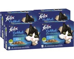 Felix Dubbel Zo Lekker in Gelei - Kattenvoer Natvoer - Vis Selectie - 48 x 85 g