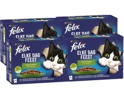 Felix Elke Dag Feest in Gelei - Kattenvoer Natvoer - Groente Selectie - 48 x 85 g