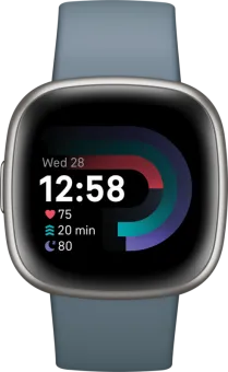 Fitbit Versa 4 Zilver/Blauw