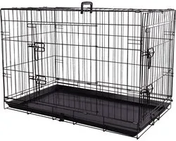 Flamingo Hondenbench L - Opvouwbare Hondenbench Auto - Hondenbench Draadkooi Zwart - 92x56x64 cm - Stevig & Praktisch