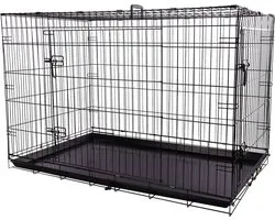 Flamingo Hondenbench XXL - Opvouwbare Hondenbench Auto - Hondenbench Draadkooi Zwart - 124x76x83 cm - Voor Grote & Zware Honden
