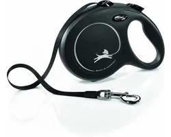 Flexi Rollijn New Classic Tape - Large 8 m - Hondenriem - Zwart - Actieve en Grote Honden