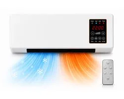 Gabrys(R) Ultra Aircomodel Wand - Elektrische 2-in-1 Verfrissing en Verwarming - 1810W Afstandsbediening & Timer - Snel Warm 3 Seconden - Energiezuinig - Zomer & Winter - Thuis - Woonkamer - Slaapkamer & Kantoor - Luchtbehandeling & Klimaatbeheersing