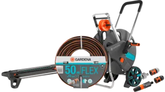 Gardena Comfort FLEX 50m CleverRoll L Medium Sproeierpakket