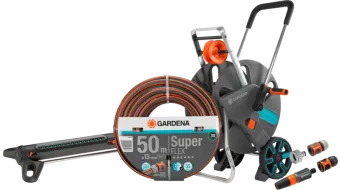 Gardena Premium SuperFLEX 50m CleverRoll L Medium Sproeierpakket
