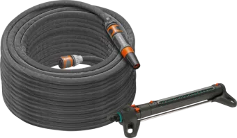 Gardena Textielslang Liano Set 30m Spuit + Gardena Zwenksproeier AquaZoom L