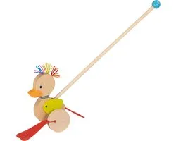 Goki Houten Duwfiguur Eend