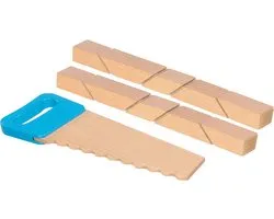 Goki Houten Zaag en Bouwblokken met Klittenbandverbinding, 11dlg.