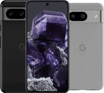 Google Pixel 8 128GB Zwart 5G + BlueBuilt Back Cover Transparant