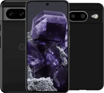 Google Pixel 8 128GB Zwart 5G + BlueBuilt Back Cover Zwart