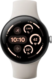 Google Pixel Watch 3 Zilver/Crème 45mm