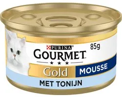 Gourmet Gold Mousse - Kattenvoer Natvoer - Tonijn - 24 x 85 g