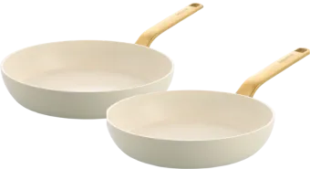 Greenpan Evolution Koekenpannenset 24 + 28 cm Cream White
