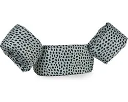 HappySwimmer® - Puddle Jumper zwembandjes/zwemvest voor peuters en kleuters mint/groen met Cheetah print