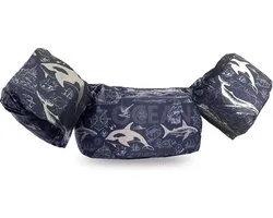 HappySwimmer® - Puddle jumper zwembandjes/zwemvest voor peuters en kleuters met Ocean print