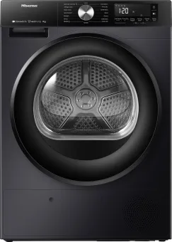 Hisense 3S Serie DH3S902BB3 - Zwarte Wasdroger met A+++ Energielabel - Warmtepompdroger - 9kg - ConnectLife - Trommelverlichting - AutoDry - Quick Dry - Allergy Care