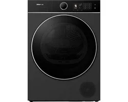 Hisense DH5I104BBAB - Wasdroger - 10 kg - Zwart - Warmtepomp - Vrijstaand - Energieklasse A - Auto Dry - iCare - iDry - Trommelverlichting - ConnectLife - TouchScreen - Stoom functie - Anti Kreuk
