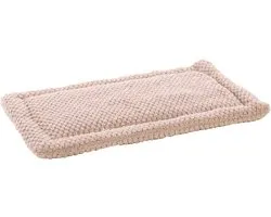 Hondenkussen - Benchkussen - Hondenkussen 70 x 41 cm - Geschikt voor hondenbench en kattenkussen - Flamingo Jacquard Rechthoekig Taupe