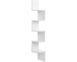Hoppa! - Zigzag hoekkast - wit - kunststof - 20*20*127,5 cm