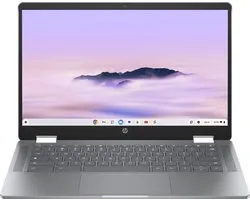 HP Chromebook x360 14b-cd0802nd Intel® Core™ i3 i3-N305 35,6 cm (14") Touchscreen Full HD 8 GB LPDDR5-SDRAM 256 GB UFS Wi-Fi 6 (802.11ax) ChromeOS Zilver