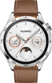 Huawei Watch GT 4 Zilver/Bruin 46mm Huawei Watch GT 4 Zilver/Bruin 46mm