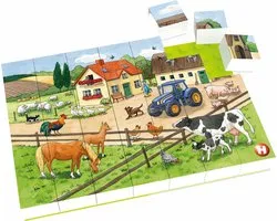 Hubelino Blokpuzzel Leven op de Boerderij, 35st.