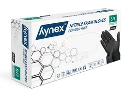 Hynex Nitril handschoenen maat S zwart 100/doos 3,5gram poedervrij