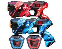Infinity Games Studio LASER TAG Lasergame Set voor Kinderen - Voor 2 Spelers met 2 Laserguns en 2 Slimme Vesten - Interactief Speelgoed - Binnen- en Buitenspeelgoed - Groepsspel - Perfect Cadeau voor Kinderen 6+ en Volwassenen