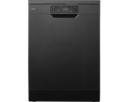 Inventum VVW6060AB energiezuinige vaatwasser - 14 couverts - Verstelbare bovenkorf - Besteklade-Bestekmand - Stil: 42 dB - 9 programma's - Deur opent automatisch - Startuitstel - Energielabel A - Vrijstaand - Matzwart