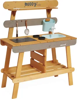 Janod - Muddy Lab - Houten Speelkeuken Voor Buiten - Buitenkeuken - Gemaakt Van FSC™-Gecertificeerd Hout - Geschikt Vanaf 3 Jaar Janod - Muddy Lab - Houten Speelkeuken Voor Buiten - Buitenkeuken - Gemaakt Van FSC™-Gecertificeerd Hout - Geschikt Vanaf 3 Jaar