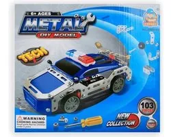 Jonotoys Bouwpakket Politie Jongens 28 Cm Staal Blauw 103-delig