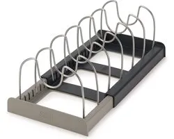 Joseph Joseph Pannenrek - Uitschuifbare Organizer voor Pannen, Deksels en Bakvormen - Grijs