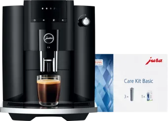 JURA E4 Piano Black (EA) + Basis onderhoudspakket