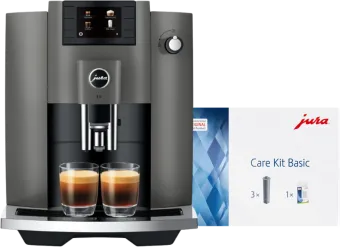 JURA E6 Dark Inox (EC) + Basis onderhoudspakket