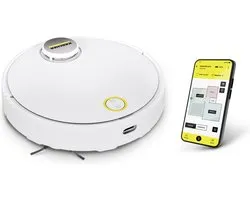 Karcher RCV 3 Robotstofzuiger - dweilfunctie - slimme app bediening - LiDAR-lasernavigatie - ruimte- en obstakelherkenning - 2500 Pa - 120 min. looptijd - geschikt voor harde vloeren en tapijten