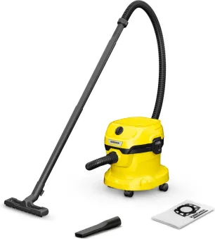Karcher WD 2 Plus V-12/4/18 Nat-en Droogzuiger - 1000 W - 12 liter - Schuimfilter Karcher WD 2 Plus V-12/4/18 Nat-en Droogzuiger - 1000 W - 12 liter - Schuimfilter