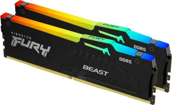 Kingston FURY Beast RGB XMP 32GB (2x16GB) DDR5 DIMM CL30 6000MHz