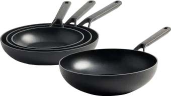 KitchenAid Classic Forged Koekenpannenset 20 + 24 + 28 cm + Wokpan 28 cm