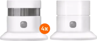 KlikAanKlikUit ZSDR-850 Rookmelder (3 jaar) 4-pack + Koolmonoxidemelder