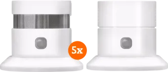 KlikAanKlikUit ZSDR-850 Rookmelder (3 jaar) 5-pack + Koolmonoxidemelder