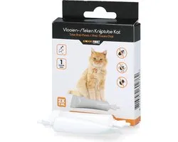Knock Pest Control Vlooienpipet - Tekenpipet - anti-vlooien - Geschikt voor katten - Gifvrij - Regen- en waterbestendig - Tot 1 maand werkzaam - 2 x 2 ml