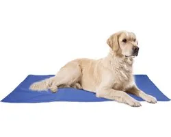 Koelmat hond - Flamingo Frosty - koelmatten voor honden - koelmat kat - koelmat voor honden - koelmat voor katten - 100x60 cm - blauw