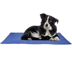 Koelmat hond - Flamingo Frosty - koelmatten voor honden - koelmat kat - koelmat voor honden - koelmat voor katten - 90x50 cm - blauw