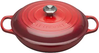 Le Creuset Signature Campagnard braadpan 30 cm kersenrood