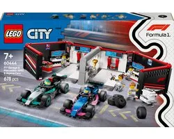 LEGO City F1 garage met Mercedes-AMG en Alpine auto's - 60444