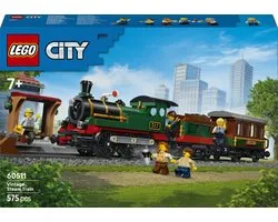 LEGO City Vintage Stoomtrein Trein Speelgoed voor Kinderen van 7 Jaar en Ouder - 60511